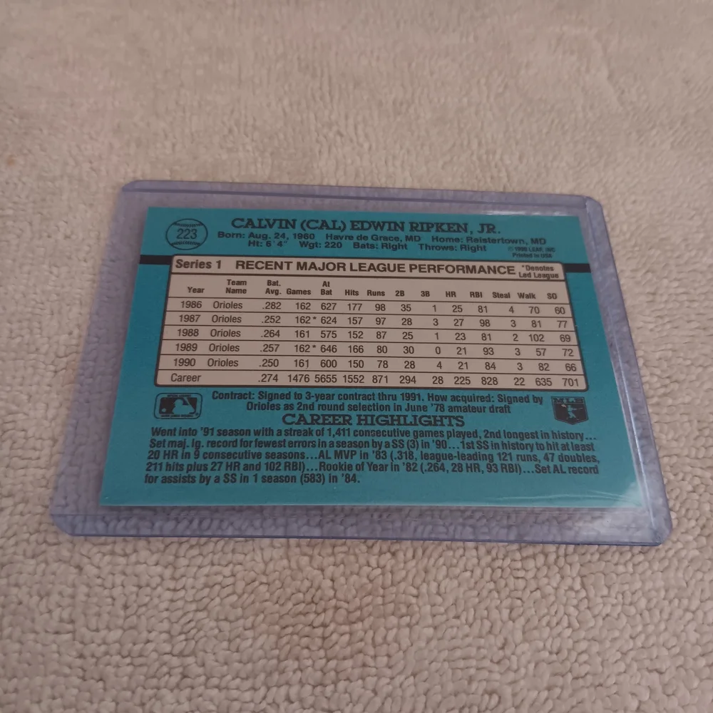 Donruss Baseball Card Protective Case - Clear Plastic Card Holder